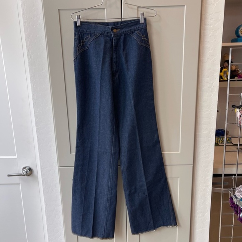 Vintage 70s Pentimento High Rise Straight Leg Mom Jean XS/S Western Boho Denim